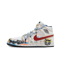 Custom Air Jordan 1 Off White Color Graffiti