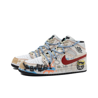 Custom Air Jordan 1 Off White Color Graffiti