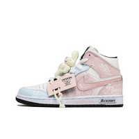 Custom Air Jordan 1 Blue Pink Bunny Graffiti