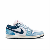Custom Air Jordan 1 Blue White Graffiti Low