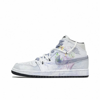 Custom Air Jordan 1 Light Blue Purple Graffiti