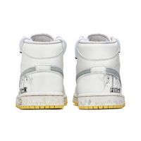 Custom Air Jordan 1 White Grey Graffiti Yellow High