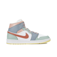 Custom Air Jordan 1 Dull Blue Green Red Dark Pattern