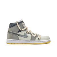 Custom Air Jordan 1 Grey Green Yellow Landscape Painting