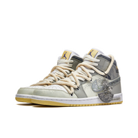 Custom Air Jordan 1 Grey Green Yellow Landscape Painting