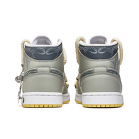 Custom Air Jordan 1 Grey Green Yellow Landscape Painting