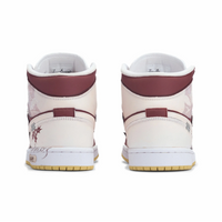 Custom Air Jordan 1 White Red Maple Leaves