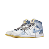 Custom Air Jordan 1 Blue Grey Chinese Characters