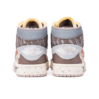 Custom Air Jordan 1 Blue Chocolate Orange Graffiti