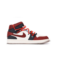 Custom Air Jordan 1 Red Black Dull Blue Graffiti