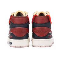 Custom Air Jordan 1 Red Black Dull Blue Graffiti
