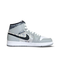 Custom Air Jordan 1 Grey Black
