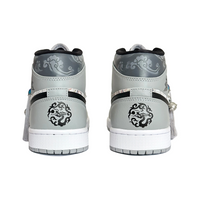Custom Air Jordan 1 Grey Black