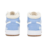 Custom Air Jordan 1 Blue White Snowflake
