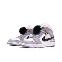 Custom Air Jordan 1 Purple Black White Rabbit