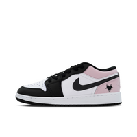 Custom Air Jordan 1 Pink White Black Love Heart Low