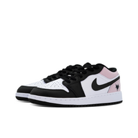Custom Air Jordan 1 Pink White Black Love Heart Low