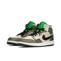 Custom Air Jordan 1 Beige Green Black