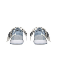 Custom Air Jordan 1 Dull Blue Flowers Low