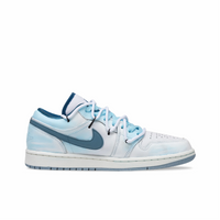 Custom Air Jordan 1 White Blue Sliver Snowflakes