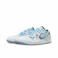 Custom Air Jordan 1 White Blue Sliver Snowflakes