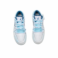 Custom Air Jordan 1 White Blue Sliver Snowflakes