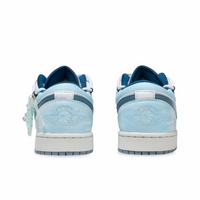 Custom Air Jordan 1 White Blue Sliver Snowflakes