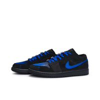 Custom Air Jordan 1 Black Dark Blue Low