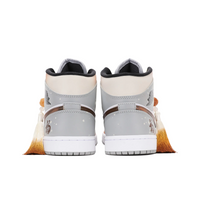 Custom Air Jordan 1 Orange White Gray