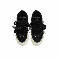 Custom Sneaker Stars Black Dark Pattern Diamond Embellishment