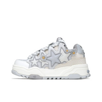 Custom Sneaker Stars Sliver-grey With Little Daisies