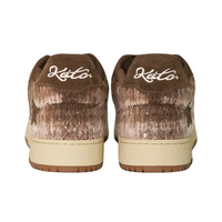 Custom Sneaker Stars Brown Plush Shoelaces