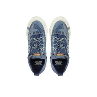 Custom Sneaker Stars Blue Denim Fabric