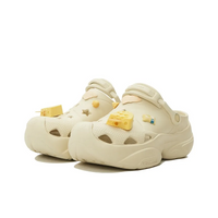 Custom Crocs Beige Yellow Cheese