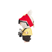 Pop Mart Blind Box Custom Red Hat Yellow Clothes Gray Pants Reporter Suit