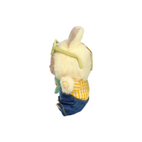 Custom Labubu Yellow Plaid Clothes Green Bibs Blue Overalls