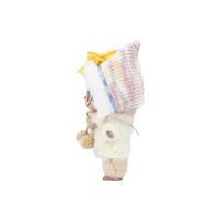 Custom Labubu White Plush Hood Beige Plush