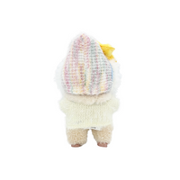 Custom Labubu White Plush Hood Beige Plush