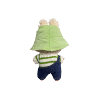 Custom Labubu Green Plaid Hood White Green Striped Clothes Blue Overalls