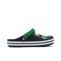 Custom Crocs Black With Green Shoelaces Money Theme