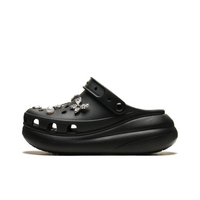 Custom Crocs Black With Diamond Ornaments