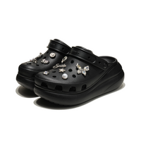 Custom Crocs Black With Diamond Ornaments