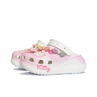 Custom Crocs White Pink Hello Kitty Theme Decoration