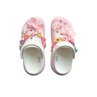 Custom Crocs White Pink Hello Kitty Theme Decoration