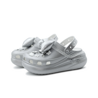 Custom Crocs Sliver Grey Butterfly Decorations