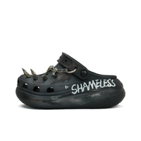 Custom Crocs Black With Silver Fangs