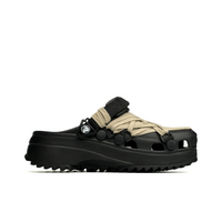 Custom Crocs Black Khaki Shoelace Braiding