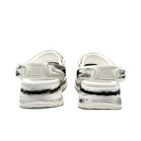 Custom Crocs White Black Graffiti And Shoelaces