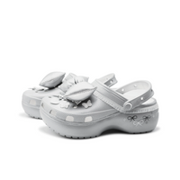 Custom Crocs Silver Butterflies Theme Decor