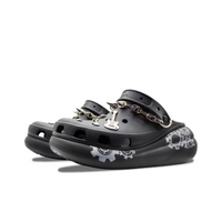 Custom Crocs Black Grey Mechanical Punk Style